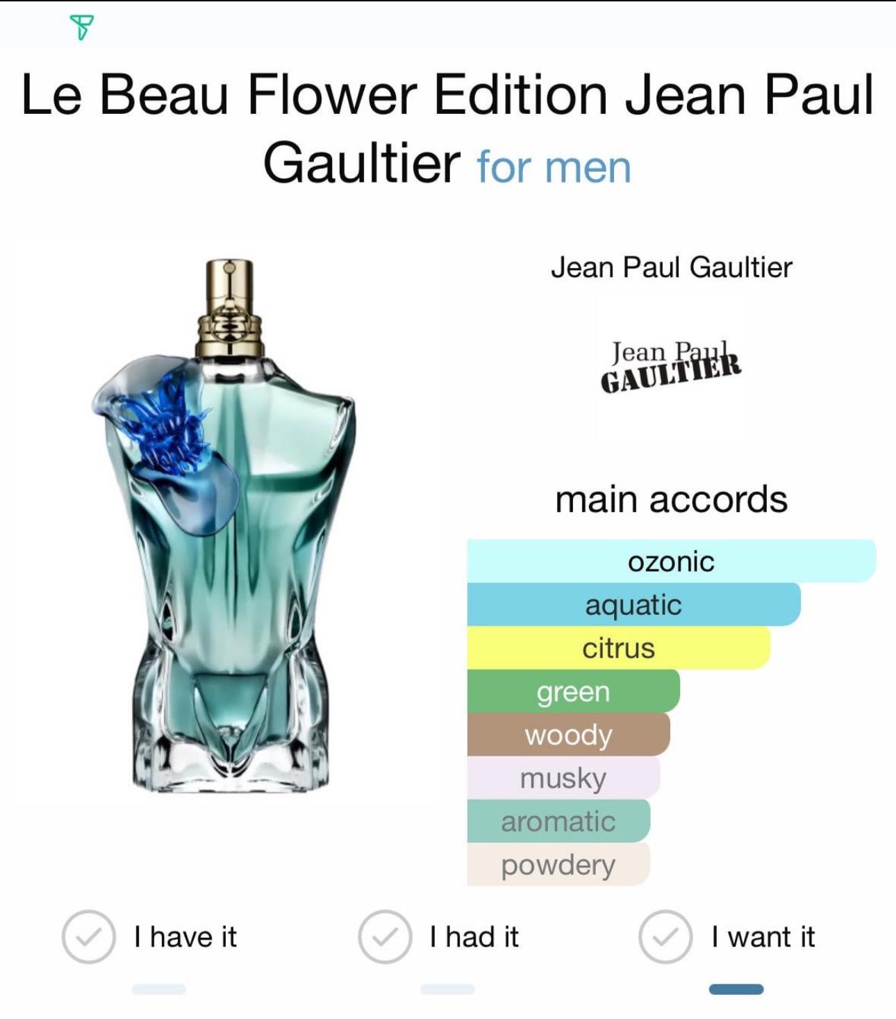 Jean Paul Gaultier Le Beau Flower Edition (NEW)